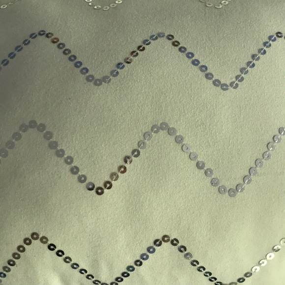 Cream Sequined Accent Pillow - Picture 7 of 7